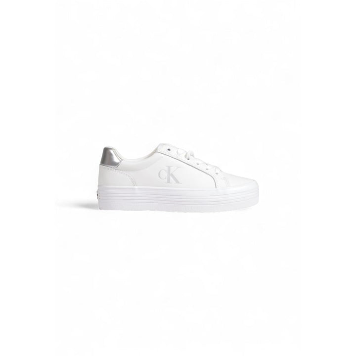 Calvin Klein Jeans Silberner Leder-Sneaker