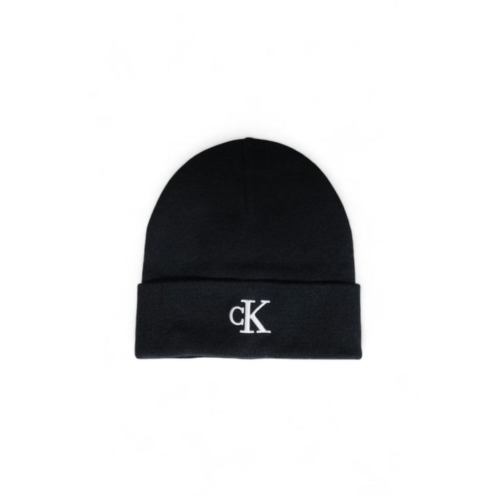 Black hats and caps made from recycled polyester