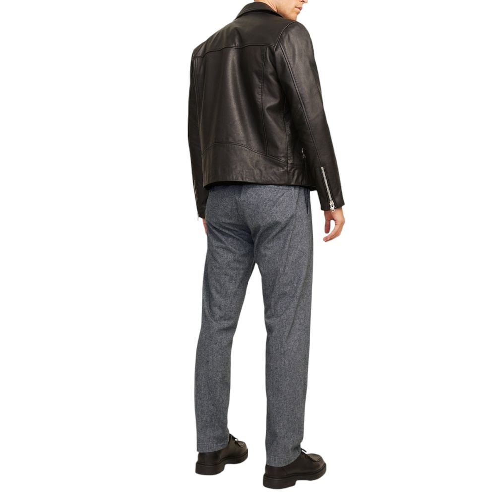 Graue Baumwoll-Freizeithose