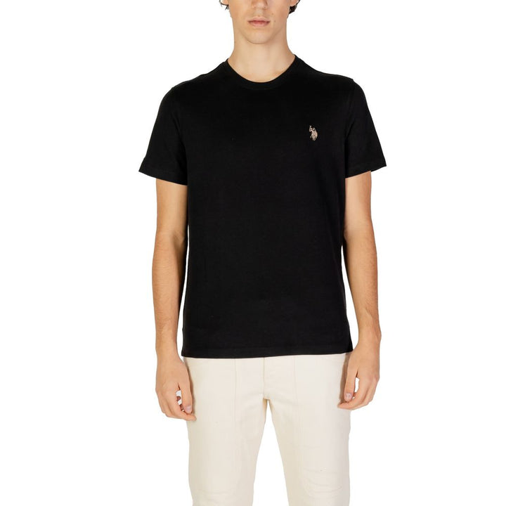 Schwarzes T-Shirt aus Baumwolle