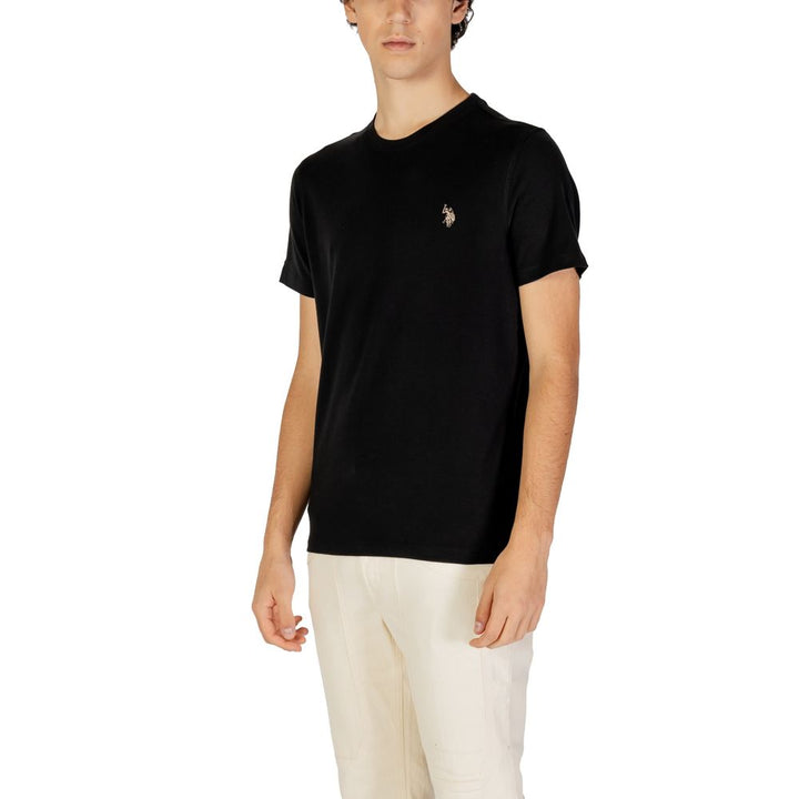 Schwarzes T-Shirt aus Baumwolle