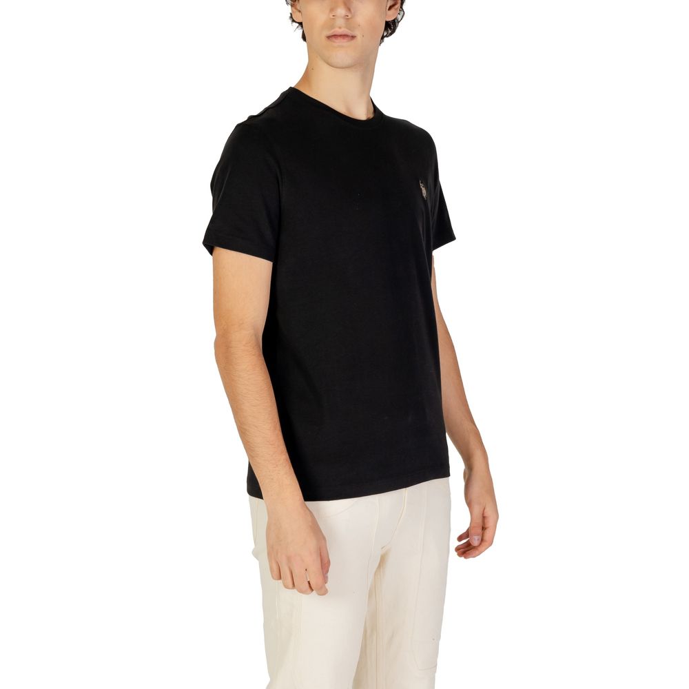 Schwarzes T-Shirt aus Baumwolle