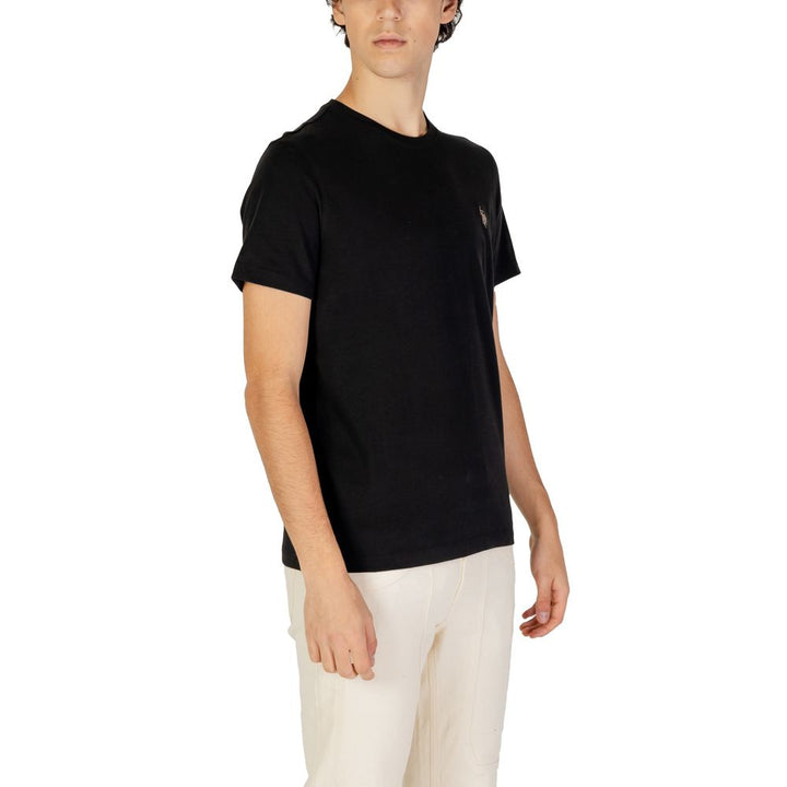 Schwarzes T-Shirt aus Baumwolle