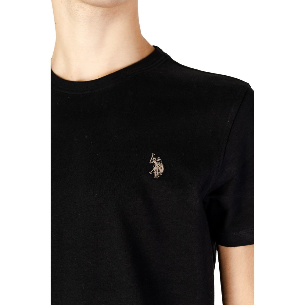 Schwarzes T-Shirt aus Baumwolle