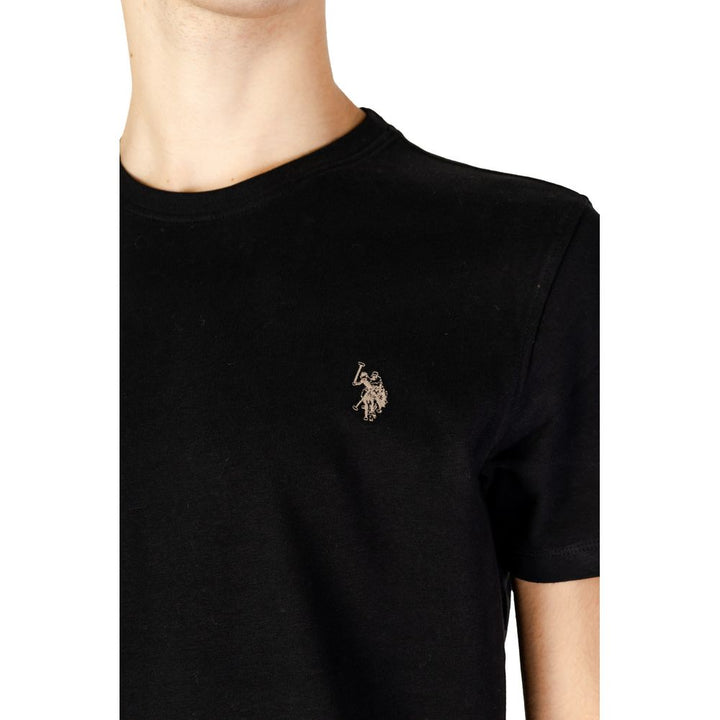 Schwarzes T-Shirt aus Baumwolle
