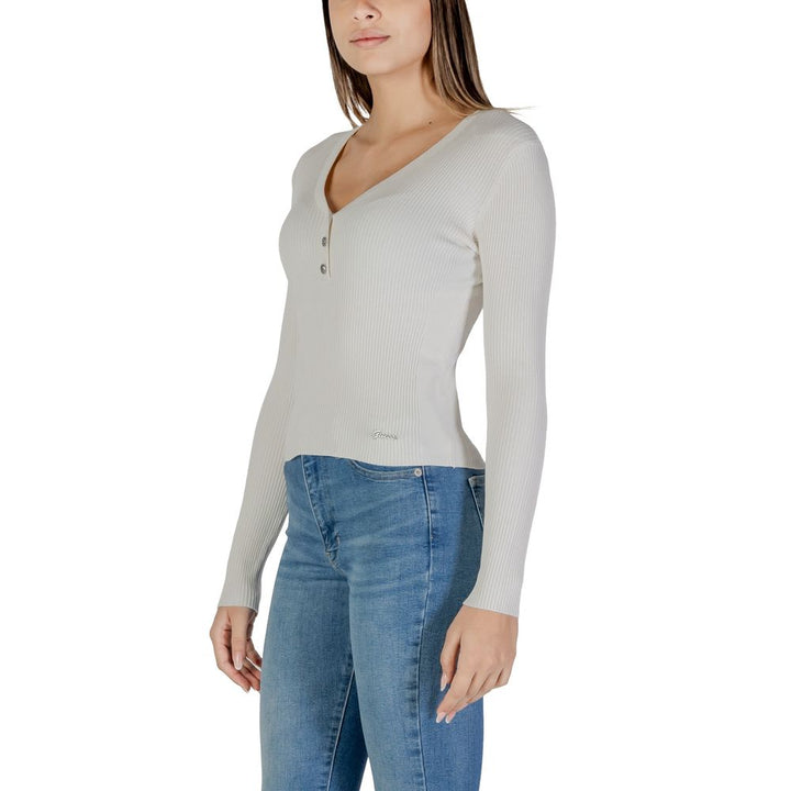 Cremefarbene Viskose-Oberteile & T-Shirt