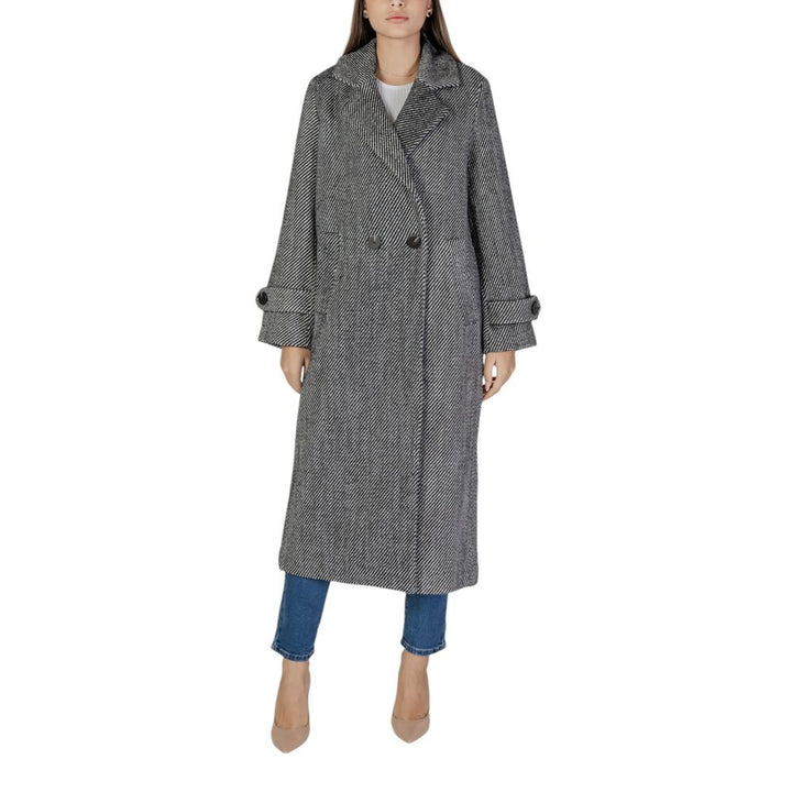 Schwarzer Polyester-Mantel