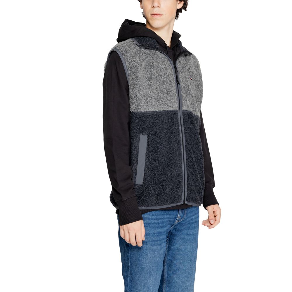 Black jacket made of recycled polyester