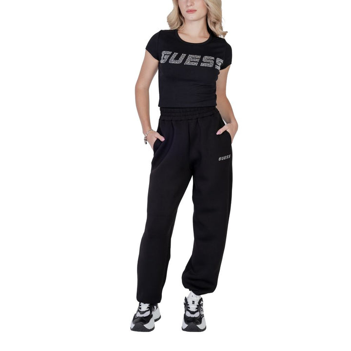 Guess Active Schwarze Baumwolle Tops & T-Shirt