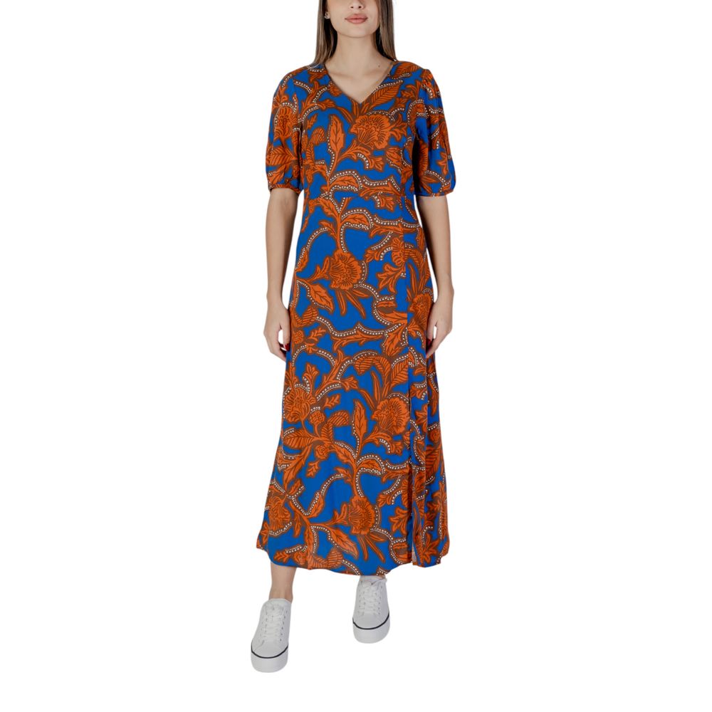 Blue viscose dress