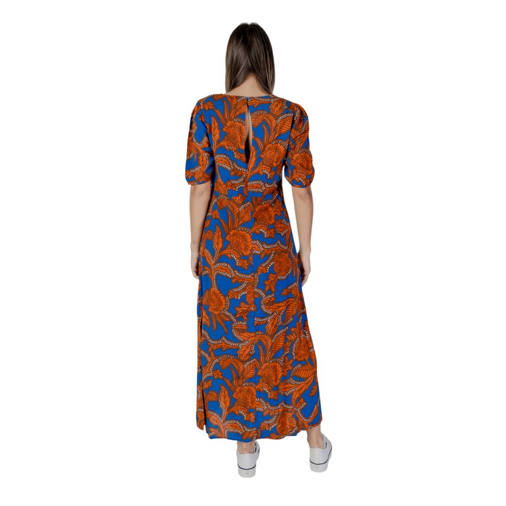 Blue viscose dress