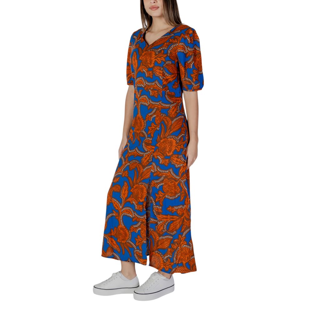 Blue viscose dress