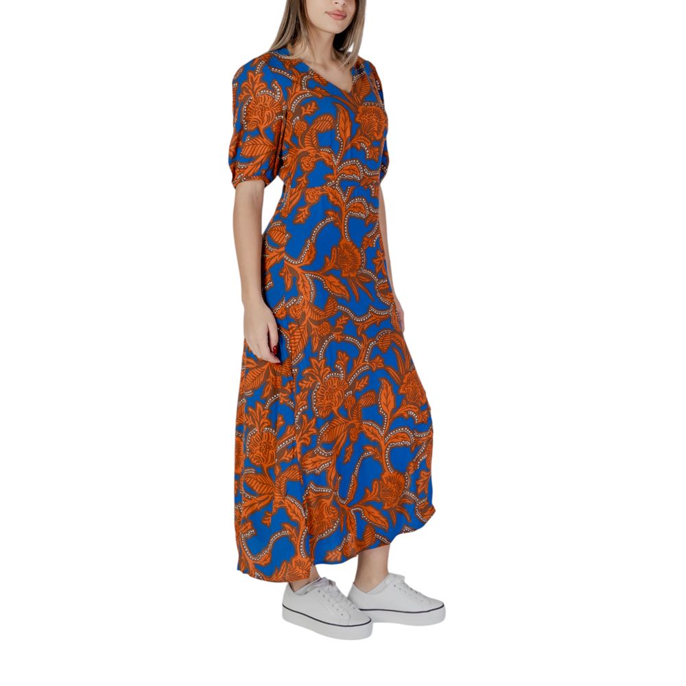 Blue viscose dress