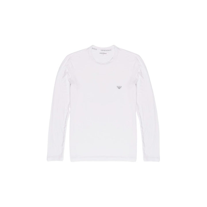 Weißes Modal-Langarmshirt