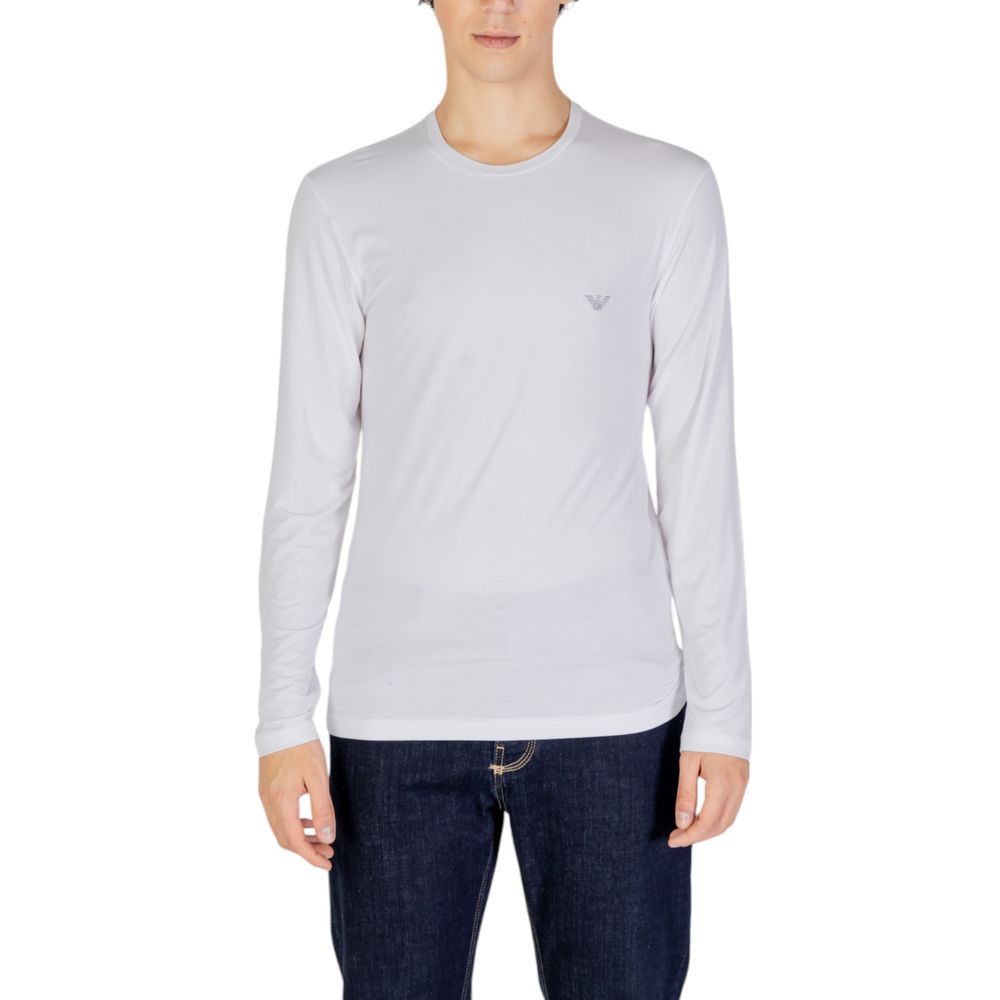 Weißes Modal-Langarmshirt