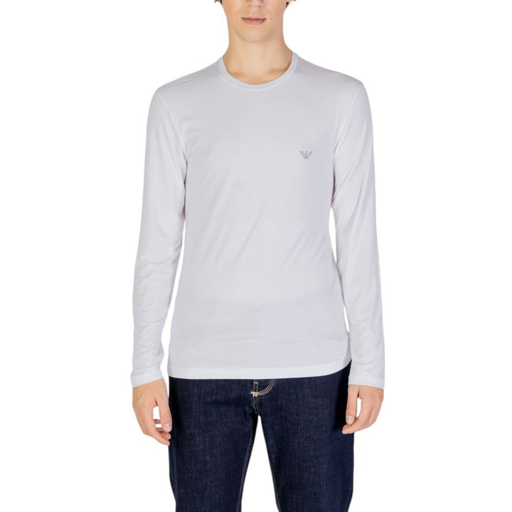 Weißes Modal-Langarmshirt