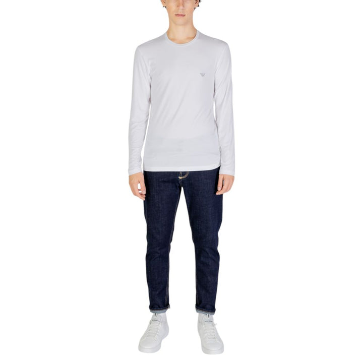 Weißes Modal-Langarmshirt