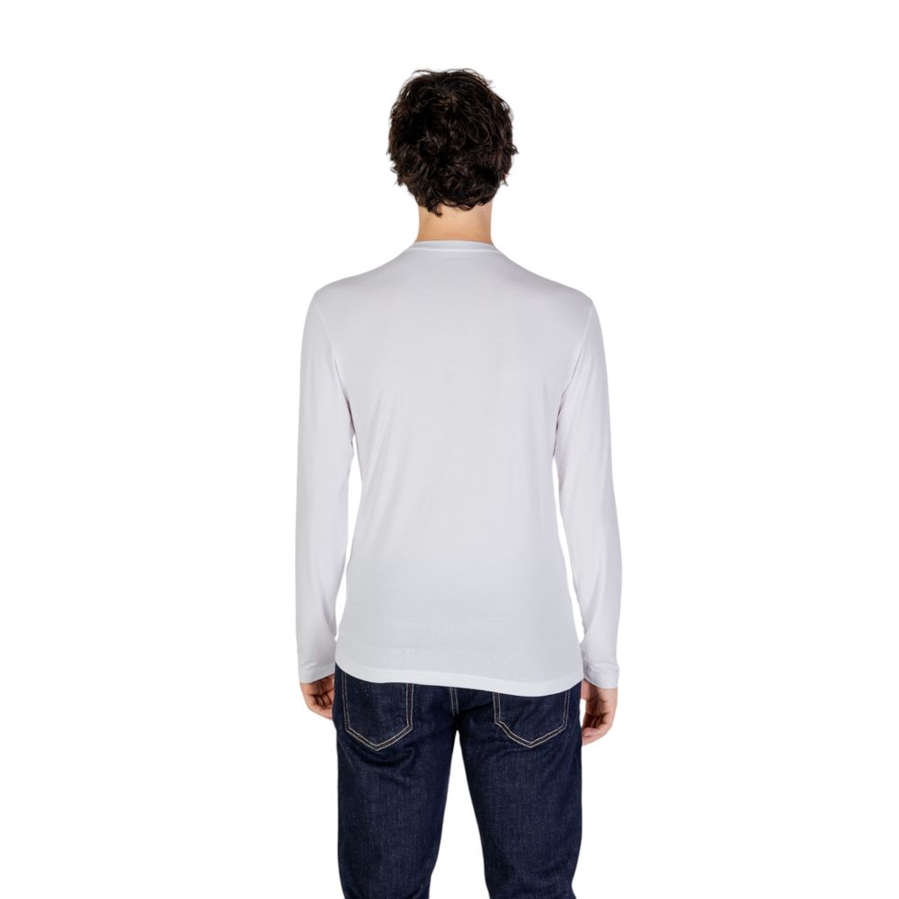 Weißes Modal-Langarmshirt