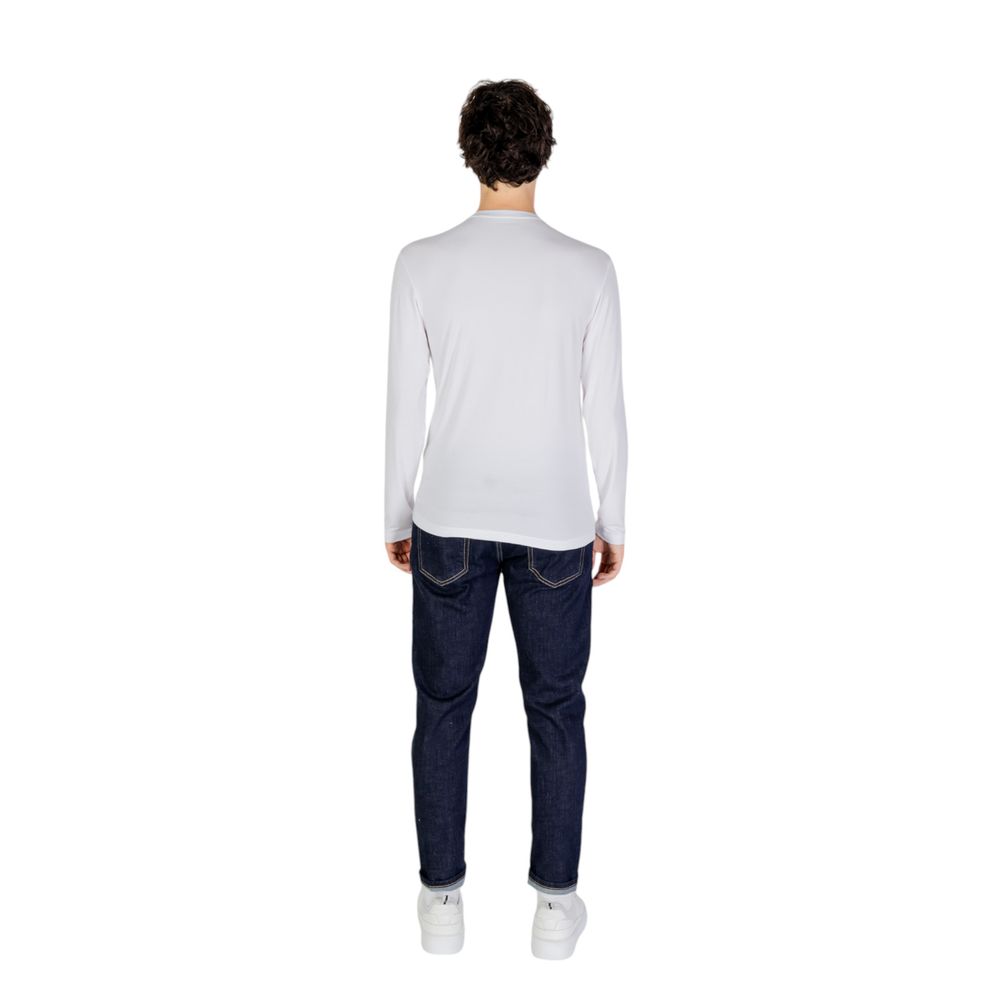 Weißes Modal-Langarmshirt