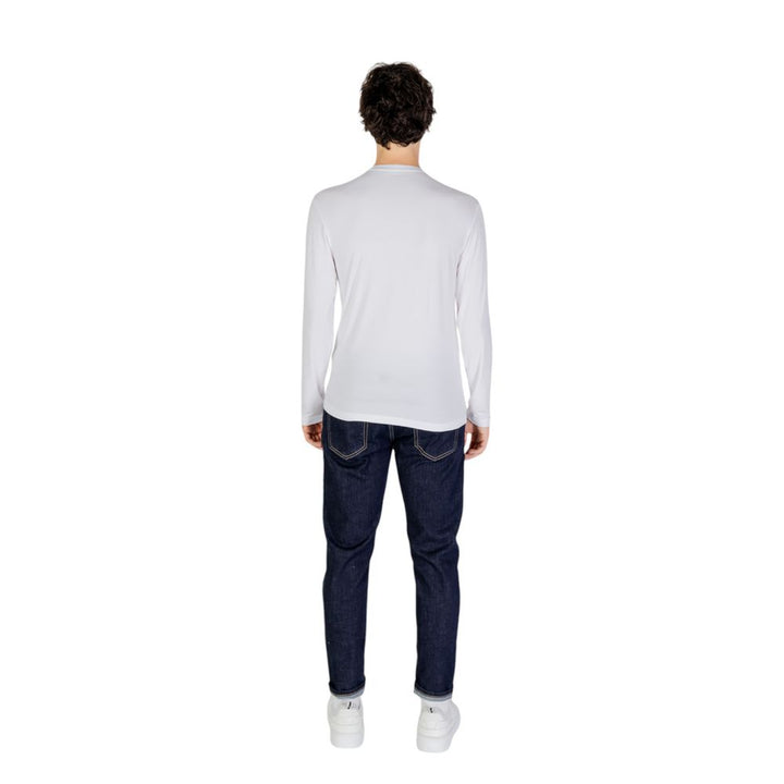 Weißes Modal-Langarmshirt