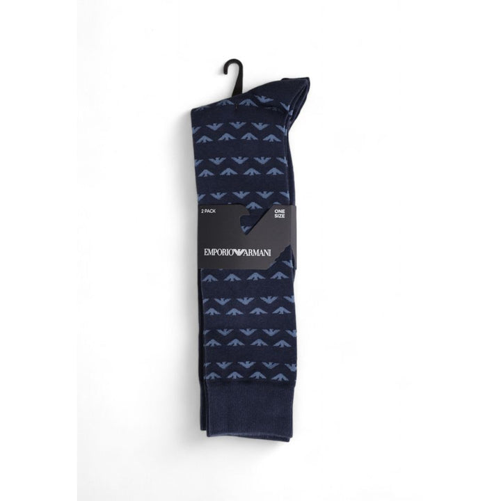Blaue Baumwollsocke