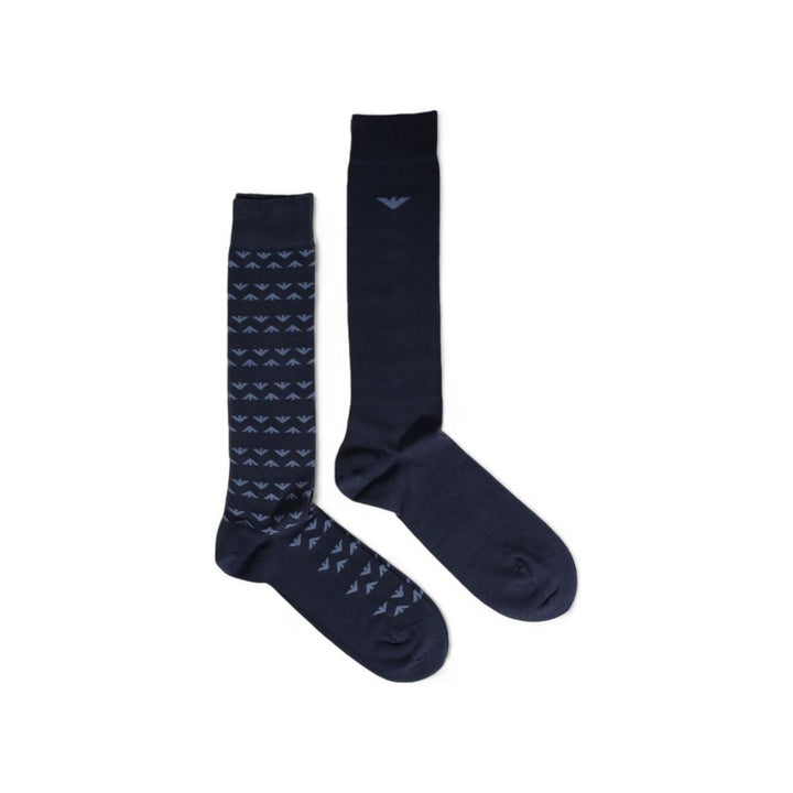Blaue Baumwollsocke