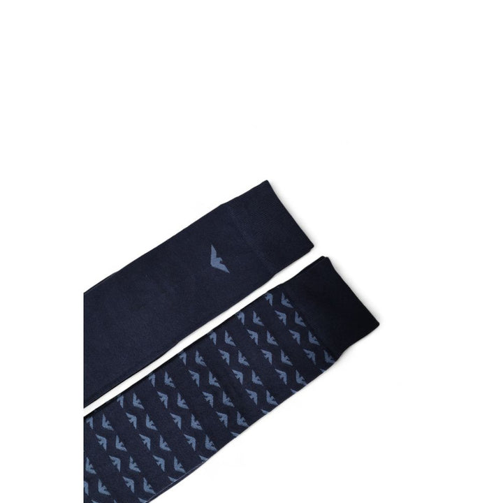 Blaue Baumwollsocke