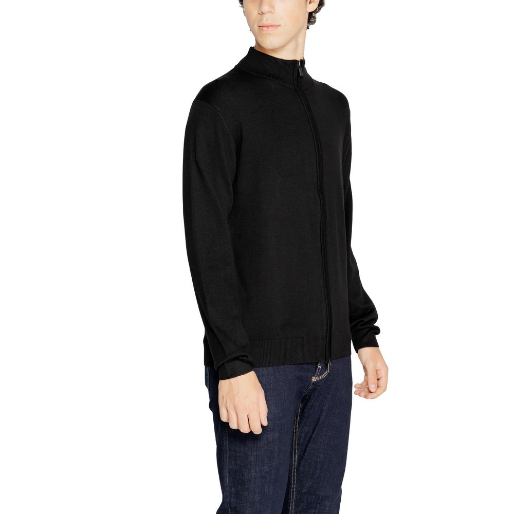 Black viscose cardigan