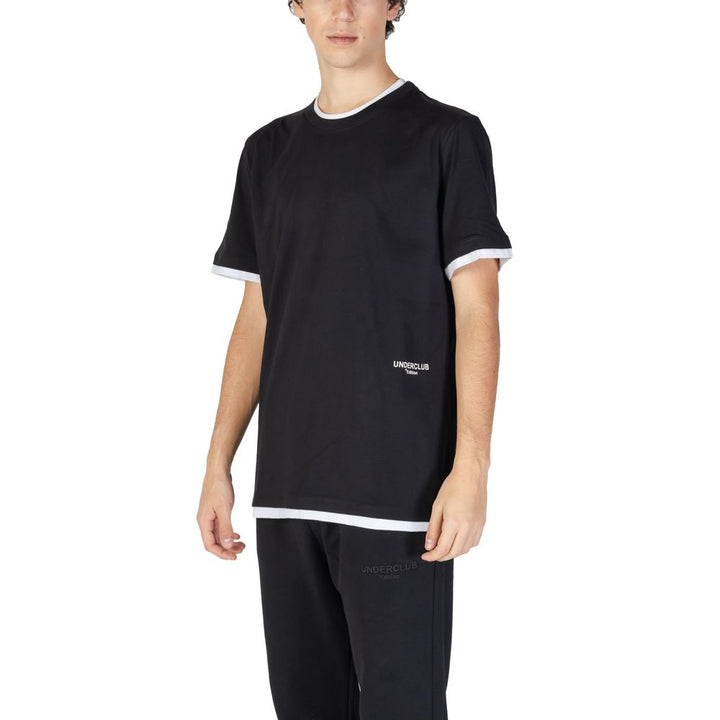 Schwarzes T-Shirt aus Baumwolle