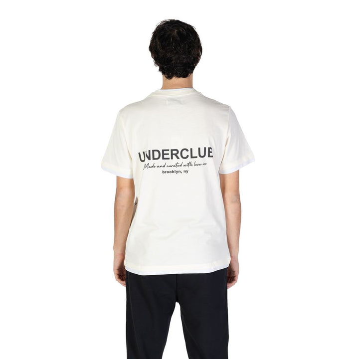 T-Shirt aus cremefarbener Baumwolle