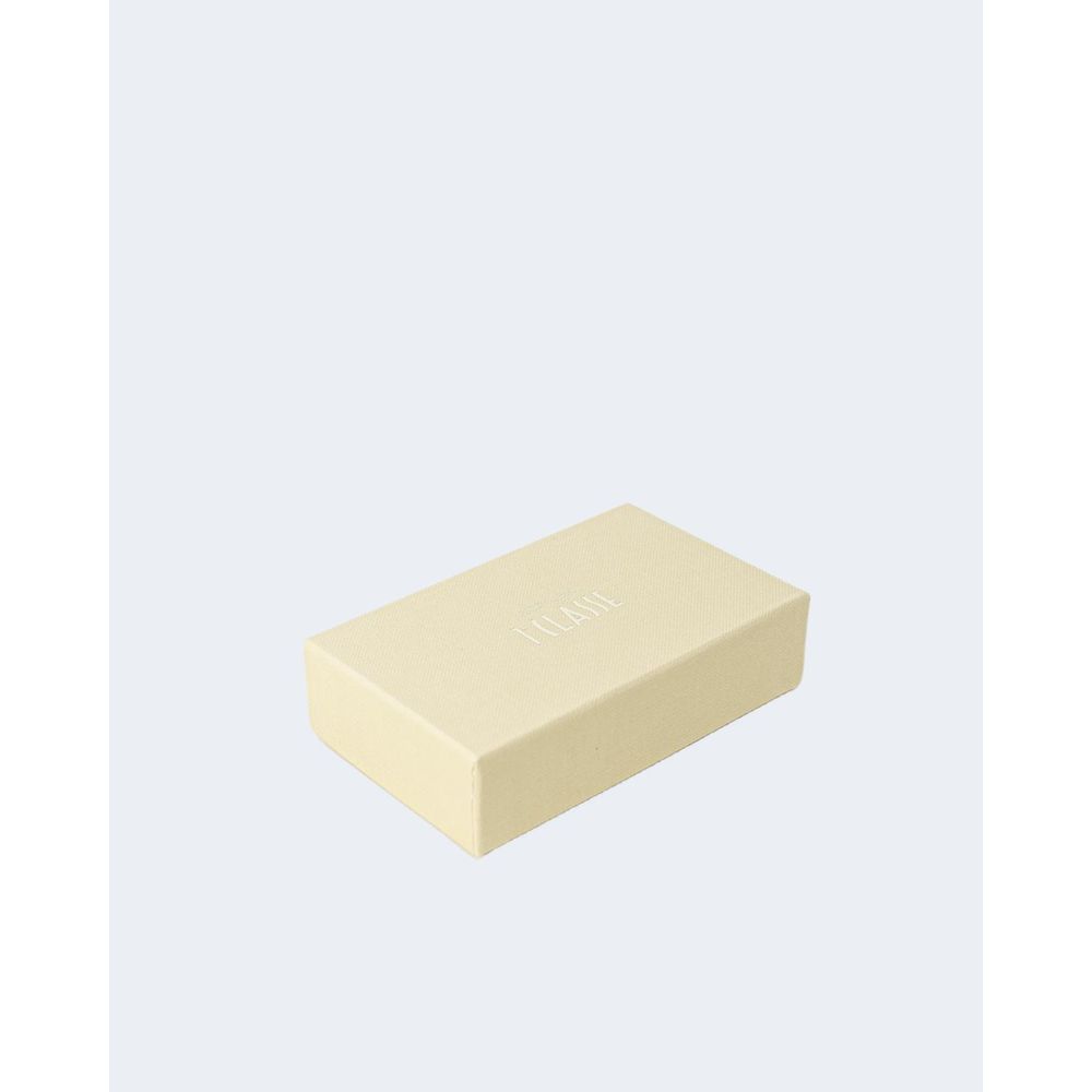 Beige leather keychain