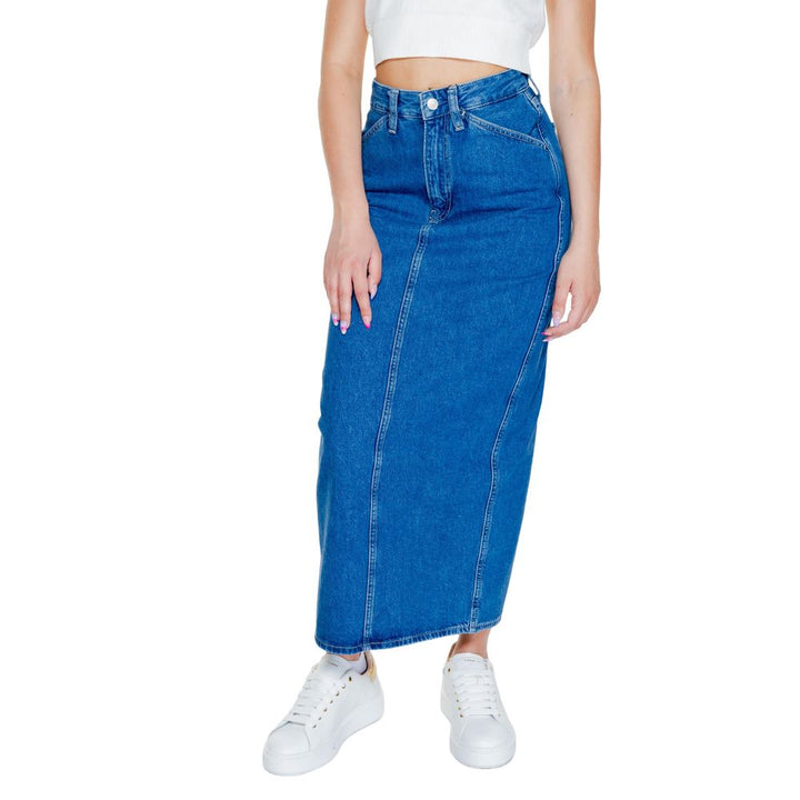 Blue cotton skirt