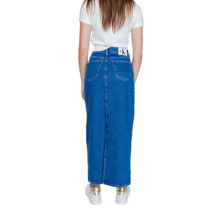 Blue cotton skirt
