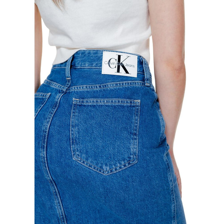 Blue cotton skirt
