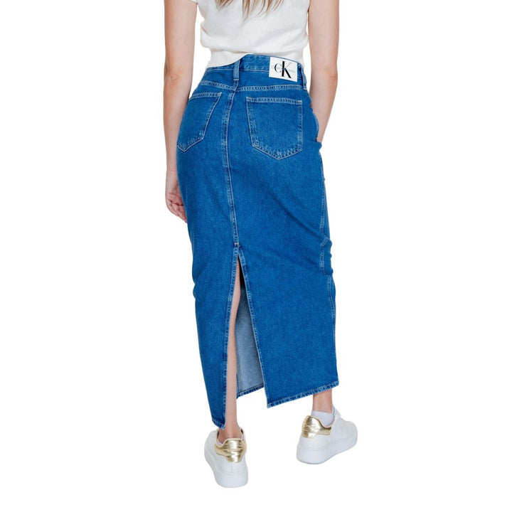 Blue cotton skirt