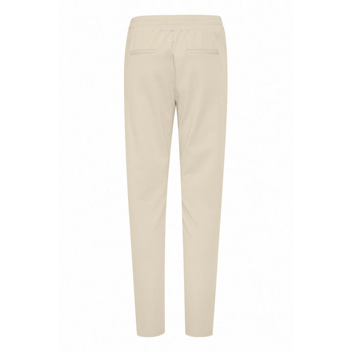 ICHI Beige Polyester Jeans & Hose