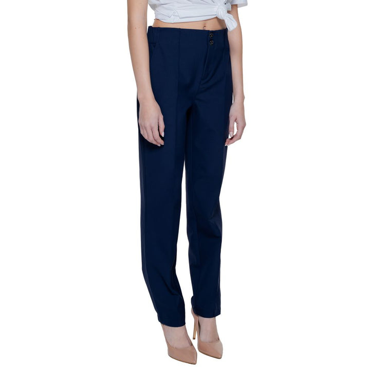 Blue polyamide jeans &amp; trousers