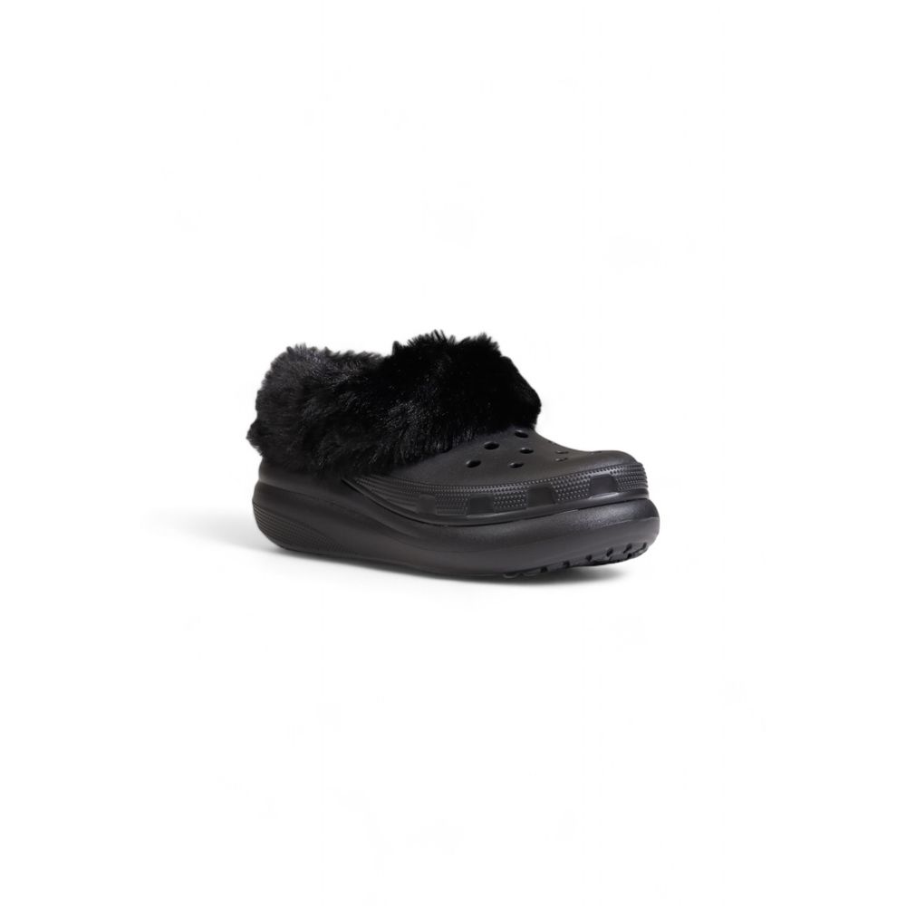 Black synthetic sandal