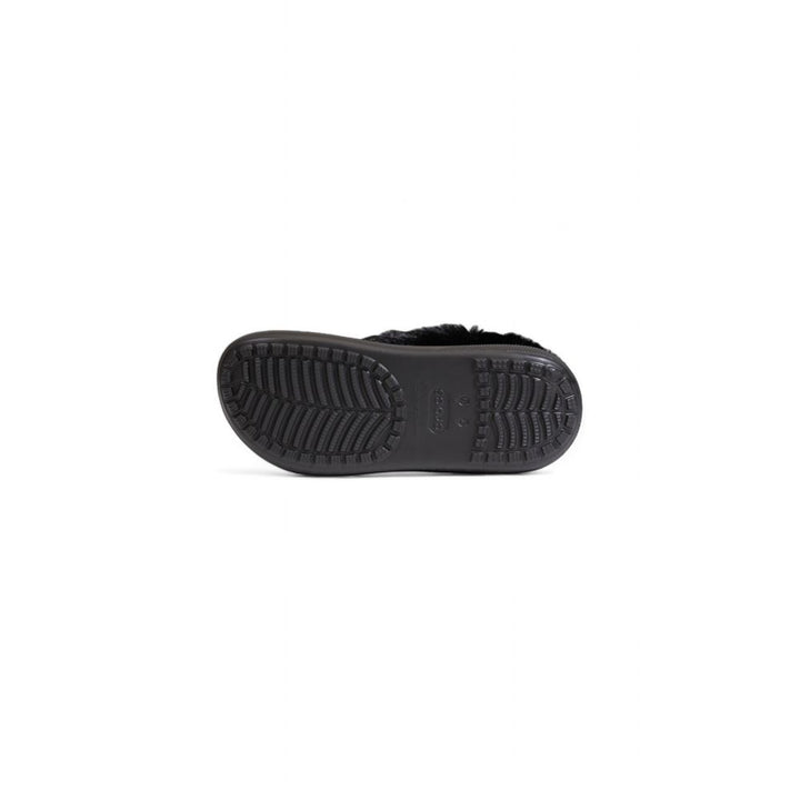 Black synthetic sandal