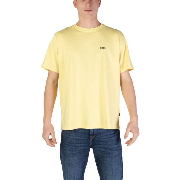 T-Shirt aus gelber Baumwolle