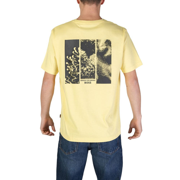 T-Shirt aus gelber Baumwolle