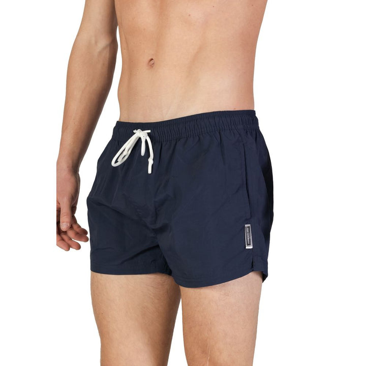 Blue polyester swimwear