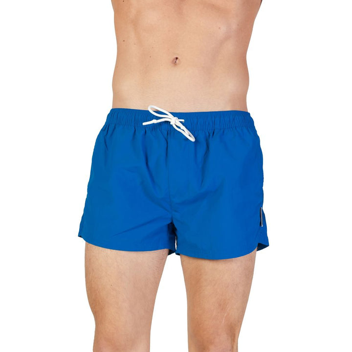 Blue polyester swimwear