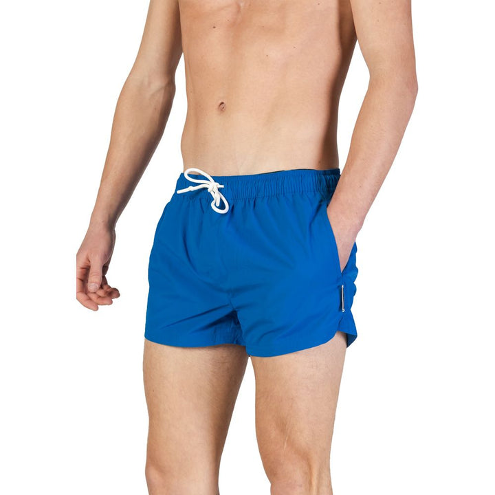 Blue polyester swimwear