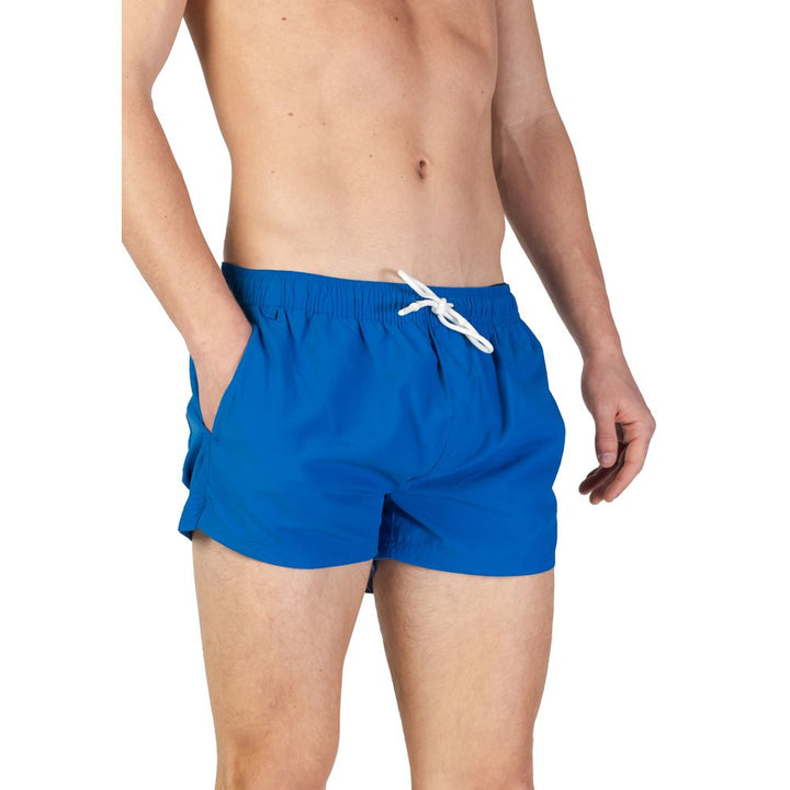 Blue polyester swimwear
