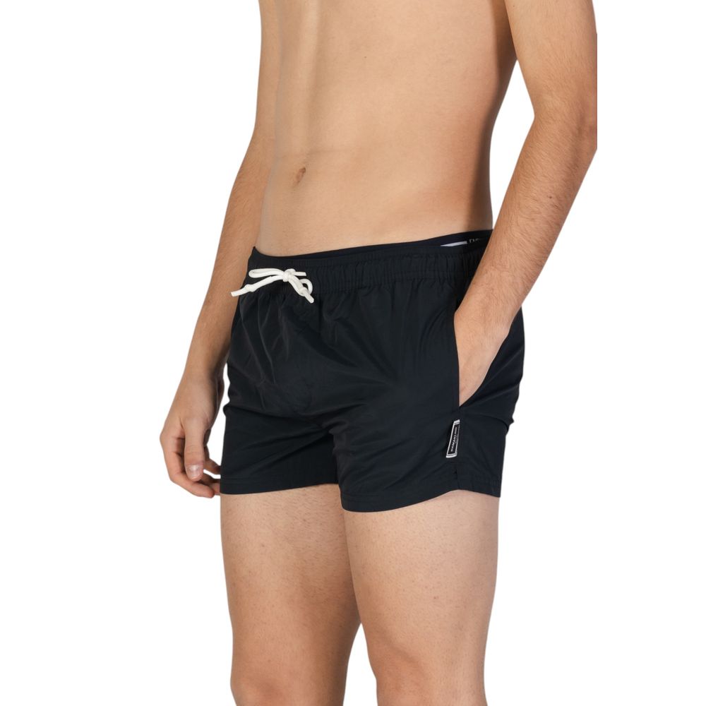 Black polyester swimwear
