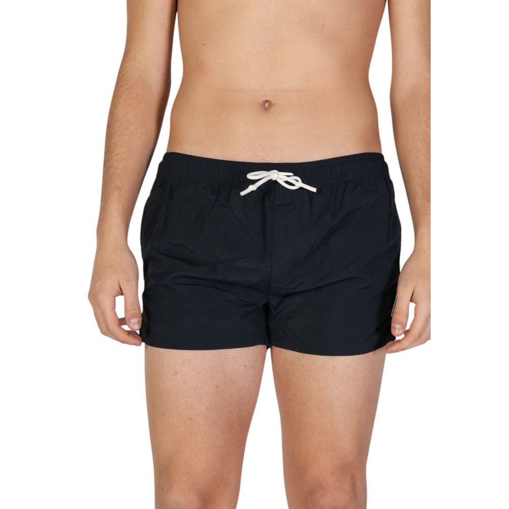 Black polyester swimwear