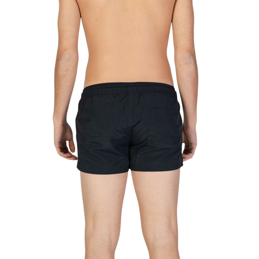 Black polyester swimwear