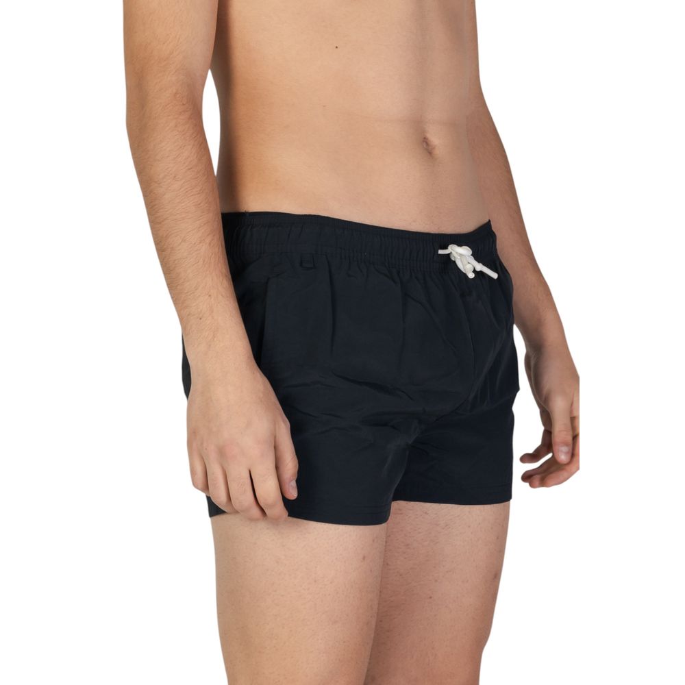 Black polyester swimwear