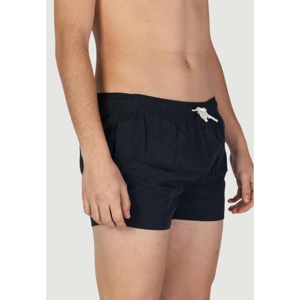 Black polyester swimwear